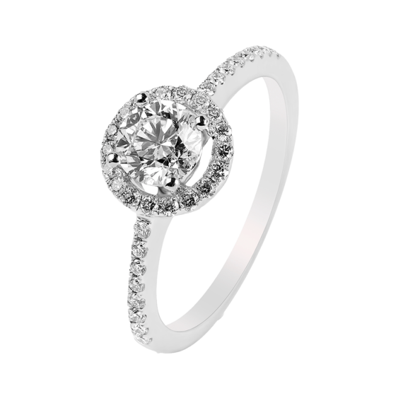 White Gold Ring in White Diamond