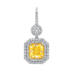 White Gold Necklace in Diamonds and Citrine